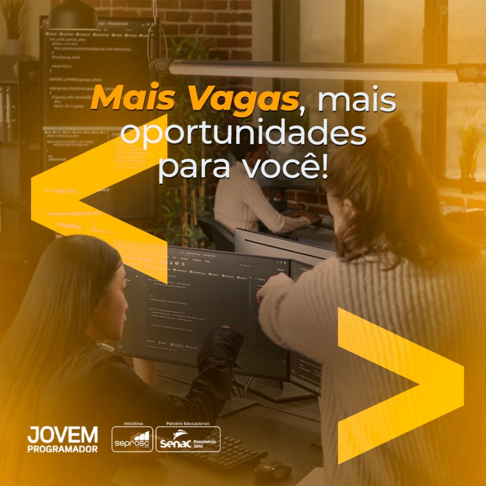 Jovem Programador 2024: programa ultrapassa 1000 vagas em 21 cidades catarinenses