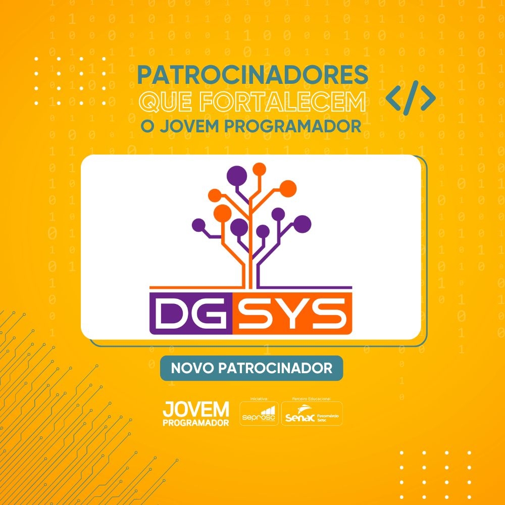 DG SYS é a nova patrocinadora do Jovem Programador