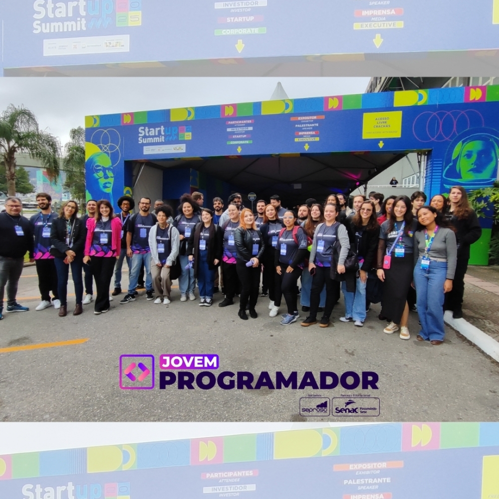 Jovem Programador marca presença no Startup Summit 2025 e reforça sua conexão com o ecossistema de inovação de SC