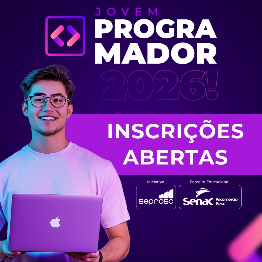 Jovem Programador 2026 abre inscrições e se torna a maior edição do programa em SC
