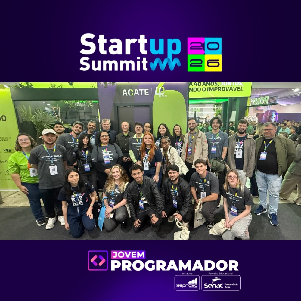 Jovem Programador leva alunos para uma imersão no Startup Summit 2026
